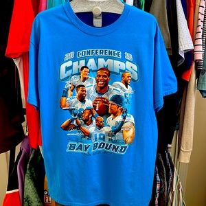VINTAGE CAROLINA PANTHERS 2015 CONFERENCE CHAMPS TEE 🐈‍⬛🏈 PERFECT CONDITION